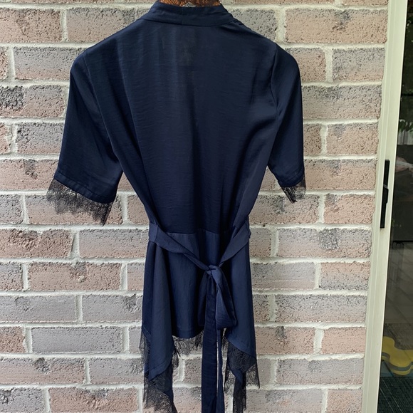 Navy BCBG Max Azria Eunice Blouse - Picture 2 of 3